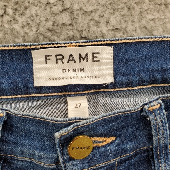 Frame Le High Flare Jeans Benedict Canyon Wash Womens Size 27 - Picture 5 of 13